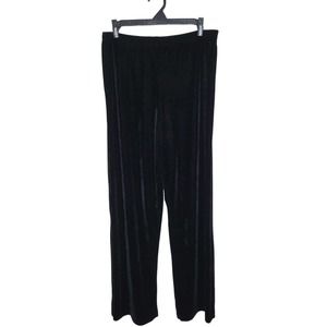 Quacker Factory Womens Size Medium Velvet Straight Leg Pull On Pants